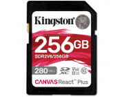 256GB SD Class10 UHS-II U3 (V60)  Kingston Canvas React Plus V60, Ultimate, Read: 280Mb/s, Write: 100Mb/s, Capture 4K Ultra-HD high-speed shots without dropping frames