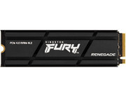 M.2 NVMe SSD 2.0TB Kingston Fury Renegade, w/Aluminum Heatsink, PCIe4.0 x4 / NVMe, M2 Type 2280 form factor, Sequential Reads 7300 MB/s, Sequential Writes 7000 MB/s, Max Random 4k Read 1000,000 / Write 1000,000 IOPS, Phison E18 controller, 1000TBW, 3D NAN