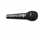 SVEN MK-110, Wired dynamic microphone for karaoke, Cardioid, Adapter 6.3 - 3.5 mm jack 2 pin, metal body, cable 4 m, black