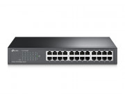 TP-LINK TL-SF1024D, 24-port 10/100M Switch, 24 10/100M RJ45 ports, 1U 13-inch rack-mountable steel case