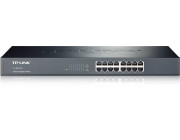 TP-LINK TL-SG1016  16-port Gigabit Switch, 16 10/100/1000M RJ45 ports, 1U 19-inch rack-mountable steel case