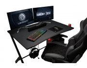 Trust Gaming Desk GXT 711 Dominus, 116x76cm desk width with fine textured surface, Steel frame, high-quality 18mm MDF desk top and height-adjustable feet