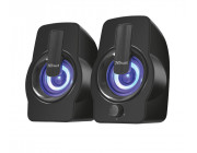 Trust Gemi RGB 2.0 Speaker Set, 12W, LED illumination with automated colour cycle, Black