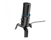 Trust Gaming GXT 258 Fyru USB 4-in-1 Streaming Microphone, Digital USB connection, 4 recording patterns: cardioid, bidirectional, stereo and omnidirectional for optimised audio recordings in any situation, Adjustable LED lighting in 5 colours, 1.8m