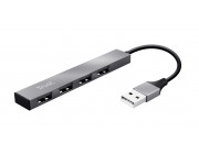 Trust  HALYX 4-PORT Mini USB HUB, silver