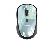 Trust Yvi Wireless Mouse - Blue, 8m 2.4GHz, Micro receiver, 800-1600 dpi, 4 button, Rubber sides for comfort and grip,USB