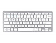 Trust Basics ultra-thin wireless bluetooth keyboard, Key technology - scissor, 85 Keys, FN keys, Triple pairing, 2xAAA battery, 293g, Silver, US