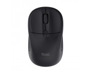 Trust Primo Wireless Compact Mouse, 2.4GHz, Micro receiver, 4 buttons, 1000-1600 dpi, USB, 2xAAA batteries, Matt Black