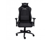 Trust Gaming Chair GXT 714 Ruya - Black, breathable fabric/PU leather on the sides, 3D armrests, Class 4 gas lift, 90°-180° adjustable backrest, Strong and robust metal base frame, Including removable and adjustable lumbar and neck cushion, Durable double