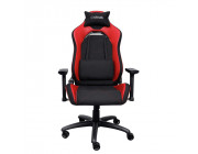 Trust Gaming Chair GXT 714R Ruya - Black/Red, breathable fabric/PU leather on the sides, 3D armrests, Class 4 gas lift, 90°-180° adjustable backrest, Strong and robust metal base frame, Including removable and adjustable lumbar and neck cushion, Durable d