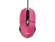 Trust Gaming GXT 109P FELOX multicolour LED lighting Mouse, max. 6400 dpi, 6 Programmable buttons, 1.5 m USB, Pink