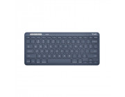 Trust  Lyra Multi-Device Compact Wireless keyboard, RF 2.4GHz, Bluetooth v5.0, Key technology - scissor, FN keys, Indicators Charging, Connection status, Caps-lock, Wireless mode; USB-A, USB-C, Rechargeable battery, 301g, Blue, US