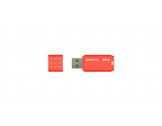 64GB USB3.0  Goodram UME3 Orange, Plastic, Anti-slip design (Read 60 MByte/s, Write 20 MByte/s)