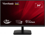 23.8- VIEWSONIC IPS LED VA2408-MHDB Black (1ms, 1300:1, 250cd, 1920x1080, 178°/178°, VGA, HDMI, DisplayPort, USB Hub: 2 x USB3.0, Refresh Rate up to 100Hz, 99% sRGB, Audio Line-out, Speakers 2 x 2W, VESA)