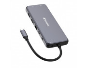 Verbatim 14-in-1 USB-C Pro Multiport Hub CMH-14, 3x USB 3.2-A (Gen 1), 2x USB2.0-A , 1x USB-C PD (100W), 2x HDMI 4K 30Hz/60Hz, 1x VGA, RJ45 Gigabit, 1x SD3.0, 1x microSD3.0, 3.5mm audio, 1x USB 3.2-C (Gen 1), cable 15cm, 125g