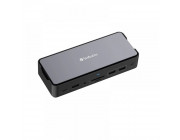 Verbatim 15-in-1 USB-C Pro Docking Station CDS-15S, 15 Port with SSD slot, 2 x HDMI, up to 8K@30Hz; 1 x DP, up to 8K@30Hz; 1 x RJ45, up to 1Gb/s; 1 x USB-A 3.1, up to 10Gb/s; 2 x USB-A 3.0, up to 5Gb/s; 1 x USB-A 2.0, up to 480Mb/s; 1 x USB-C 3.1, up to 1