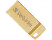 16GB USB3.0  Verbatim Metal Executive, Gold, Metal casing, Compact and lightweight, Metal ring included (Read up to 80 MByte/s, Write up to 25 MByte/s)