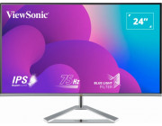 23.8- VIEWSONIC IPS LED VX2476-SMH Silver/Black Premium Design (4ms, 1000:1, 250cd, 1920 x 1080, 178°/178°, VGA, HDMI x 2, HDR10, SuperClear IPS, Audio Line-In/Out, Speakers 2 x 2W, VESA)