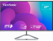 27.0- VIEWSONIC IPS LED VX2776-SMH Silver/Black Premium Design (4ms, 1000:1, 250cd, 1920 x 1080, 178°/178°, VGA, HDMI x 2, HDR10, SuperClear IPS, Audio Line-In/Out, Speakers 2 x 2W, VESA)