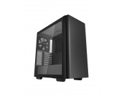 DEEPCOOL -CK500- ATX Case, with Side-Window (Tempered Glass Side Panel), without PSU, Tool-less, Pre-installed: Front 1x140mm fan, Rear 1x140mm fan, Quick-release magnetic front panel,  2xUSB3.0, 1xUSB-C, 1xAudio, Black