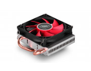 DEEPCOOL Cooler -HTPC-200-, Socket 775/1150/1151/155/1156/1200 & AM3/FM2, up to 100W, 80х80х15mm, 600~2500rpm, 17.8~26.2 dBA, 23CFM, 4 pin, PWM, 47mm ultra-thin design compatible with HTPC Case &ITX MB, Hydro Bearing, 2 heatpipes direct contact