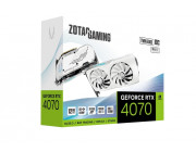 ZOTAC GeForce RTX™ 4070 Twin Edge OC White Edition 12GB GDDR6X, 192bit, 2490/21000Mhz, Ada Lovelace/DLSS3, PCIeX16 4.0, 1xHDMI, 3xDP, Compact 2.2 Slot Footprint, Dual Fan / IceStorm 2.0, Active Fan Control/FREEZE Fan Stop, SPECTRA RGB, Metal Backplate, Su