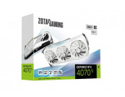 ZOTAC GeForce RTX™ 4070 Ti Trinity OC White Edition 12GB GDDR6X, 192bit, 2625/21000Mhz, Ada Lovelace/DLSS3, PCIeX16 4.0, 1xHDMI, 3xDP, Triple Fan / IceStorm 2.0, Active Fan Control/FREEZE Fan Stop, SPECTRA 2.0 RGB Lightning, Metal Backplate, GPU support, 