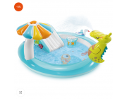 INTEX Надувной игровой центр “Крокодильчик” 201x170x84 см, 160л, до 54кг, 2+