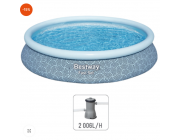 Bestway Надувной бассейн Fast Set с фильтрующим насосом, 396х84 см, 7340 Л
