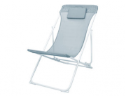 Кресло-шезлонг раскладное 85X55X87cm, с подушкой,голубой
