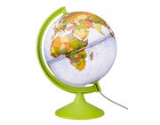 Glob cu harta fizica+politica a lumii cu iluminare 20cm, rusa
