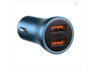 USB Car Charger - Baseus Golden Contactor, 2xUSB (U + U), 40W, Blue  CCJD-A03