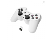 Gamepad Wireless Esperanza GLADIATOR EGG108W  White, vibration Game Pad, 16 buttons, 2 sticks, Ergonomic design, 2 modes (analog and digital), Soft sweat-resistant surface coating, PC Win 7,8,10 / PS3 compatible, USB