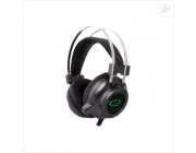 Headset Gaming Esperanza TOXIN EGH460, Green LED backlight, 1x mini jack 3.5mm + 1x USB 2.0, Drivers 40mm, Volume control, Cable length 2m, Weight 380g