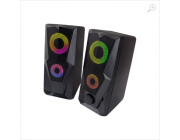 Speakers 2.0  Esperanza Baila EGS103, 6W (2 x 3W), LED Rainbow lighting, Volume control, built in amplifier, Power supply: 5V, They require: USB and mini-jack 3.5mm headphone output, Cable length: 1.2m, Weight: 750g