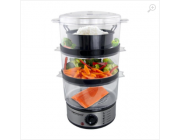 Steam Cooker Esperanza STEAM VOLCANO EKG009, Nominal frequency: 50/60 Hz, Power consumption: 400 W, Capacity: 7,5L ( total ), Timer:  0 -60 minutes, Power cable:3G1.0mm²  1M  long, Anti-slippery rubber feet, 3 lays of steaming bowls, Product size: 24 *37c