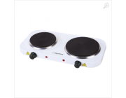 Electric Hot Plate Esperanza YELLOWSTONE EKH007W White, 2500W (1x1500W, 1x1000W), 2 heating plates with a diameter of 18.8 cm and 15.5 cm, External dimensions of the oven: 48 x 23.5 x 7 cm, The length of the power cord: 0.75m, Smooth 5-step power regulati