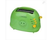 Toster Esperanza SMILEY EKT003 Green, 750W, 3 in 1, Toasting, Reheating, Defrost frozen bread, Designed to prepare thick and thin toast, Electronic Timer, 7 degrees of toasting intensity, Automatic Pop up function, Auto-centering setting, Easy to clean (p