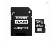 64GB GoodRAM micro SDHC Class10 UHS-I + SD adapter, Up to: 100MB/s  M1AA-0640R12