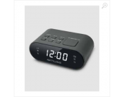 Dual Alarm Clock Radio Muse M-10 BLACK, 0.6 inch white LED Display, Dimmer (High /Low/Off), PLL Radio with 20 FM preset stations, Wake up by Radio or Buzzer, Snooze, Sleep, AC 230V, Battery backup: 3V  2×1.5V AAA (not included), 45x70x120mm