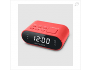 Dual Alarm Clock Radio Muse M-10 RED, 0.6 inch white LED Display, Dimmer (High/Low/Off), PLL Radio with 20 FM preset stations, Wake up by Radio or Buzzer, Snooze, Sleep, AC 230V, Battery backup: 3V  2×1.5V AAA (not included), 45x70x120mm