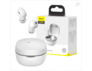 Baseus Encok True Wireless Earphones, White, BT5.0, playback 5h (70% vol), with case 25h, charging time 1.5hr, Type-C,  NGTW240002