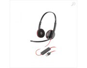 Headset Plantronics Stereo BLACKWIRE C3220 USB-A, Noise-cancelling Microphone, Remote Call Control, Mic. Frequency Response 100 Hz–10 kHz, Output 20 Hz–20 kHz, 32Ohm, (209745-101)