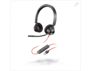 Headset Plantronics Stereo  BLACKWIRE C3320 USB-A, Noise-cancelling Microphone, Remote Call Control, Mic. Frequency Response 100 Hz–10 kHz, Output 20 Hz–20 kHz, 32Ohm (213934-01)