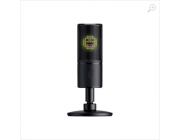 Microphone RAZER Seiren Emote / Hypercardioid Condenser Microphone with 8-Bit emoticon LED Display made for streaming, Hypercardioid polar patterns, Ø25 mm condenser capsules, Built-in shock mount to dampen vibrations, USB, Compatible with Open Broadcaste