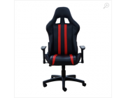 Gaming chair SPACER  SPCH-TRINITY-RED  Black-Red, Synthetic PU,120 kg max., Adjustable Back Angle 90°- 135°, Armrests ajustable, Pillow-2