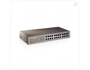 TP-LINK TL-SF1024D 24-port 10/100M Switch, 24 10/100M RJ45 ports, 13-inch rack-mountable steel case