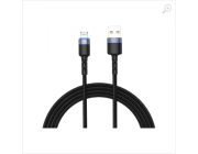 Cable USB - Micro USB, cu LED, Nylon, 1.2m, Tellur Black  TLL155353