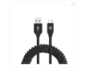 Cable USB - Type-C, 3A, 1.8m, EXTENDABLE Tellur Black  TLL155395