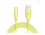 Cable silicone Tellur USB to Type-C, 3A, 1m, yellow